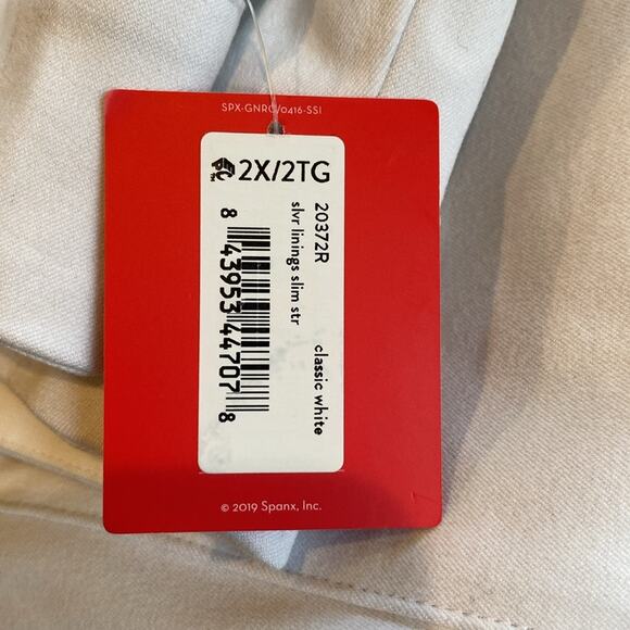 NWT SPANX Silver Lining Slim Straight Pull On Pant Classic White Size 2X - Picture 11 of 15